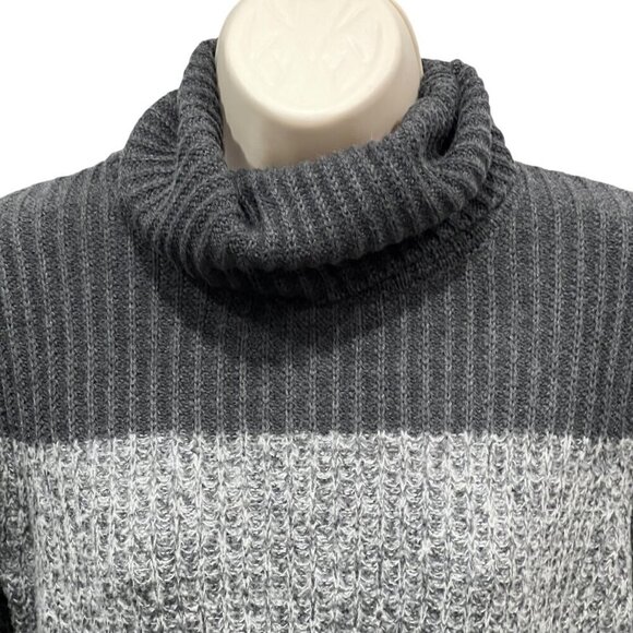 Banana Republic Womens Turtleneck Sweater Size Med Gray Wool Blend - Picture 5 of 8
